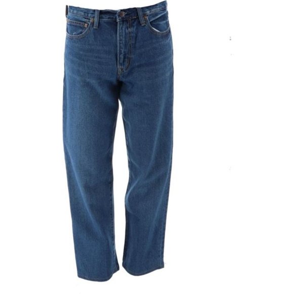 NWT LANDS' END SQUARE RIGGER MEN'S RELAXED FIT 5 POCKET MEDIUM WASH JEAN 42 - Picture 1 of 8